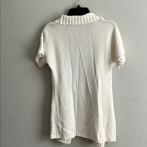 White and black Three Dots White Cozy Knit Cardigan - Picture 2 of 5